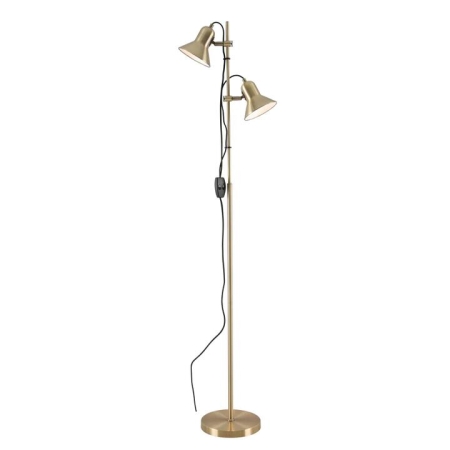 Corelli Industrial Standing Floor Lamp Light Metal Antique Brass