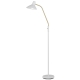 Farbon Contemporary Standing Floor Lamp Light Metal Brass Matt White