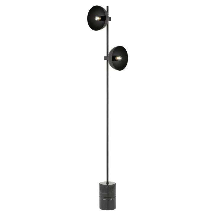 Efrain Modern Standing Floor Lamp Light Marble Metal Black