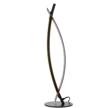 Norse Modern Table Desk Lamp Light Bamboo Metal Black Walnut Matte