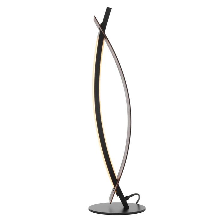 Norse Modern Table Desk Lamp Light Bamboo Metal Black Walnut Matte