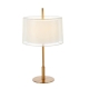 Vale Modern Table Desk Lamp Light Metal Fabric Antique Gold Ivory