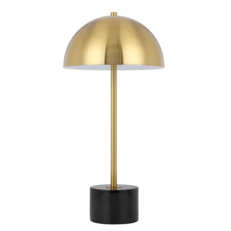 Domez Modern Table Desk Lamp Light Metal Marble Antique Gold Black Marble