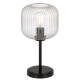 Bobo Modern Table Desk Lamp Light Glass Metal Black Clear