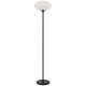 Nori Modern Standing Floor Lamp Light Glass Metal Opal Matt Black