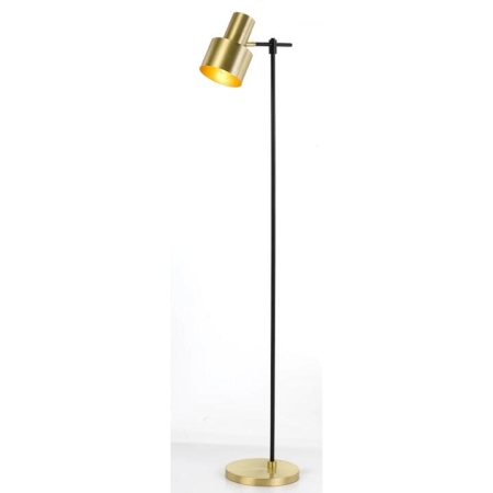 Croset Industrial Standing Floor Lamp Light Metal Black Gold Gloss Matte