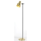 Croset Industrial Standing Floor Lamp Light Metal Black Gold Gloss Matte