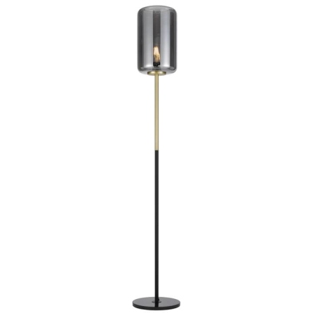 Korova Modern Standing Floor Lamp Light Marble Glass Metal Black Marble Brass Matt Smoke