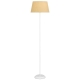 Jaxon Contemporary Standing Floor Lamp Light Metal Fabric White Wheat