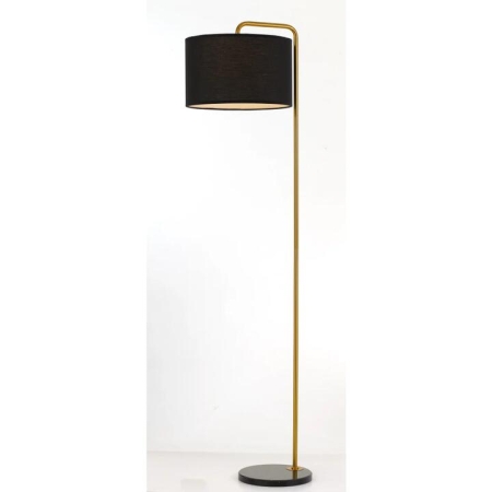 Ingrid Modern Standing Floor Lamp Light Marble Metal Fabric Black Gold