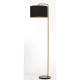 Ingrid Modern Standing Floor Lamp Light Marble Metal Fabric Black Gold