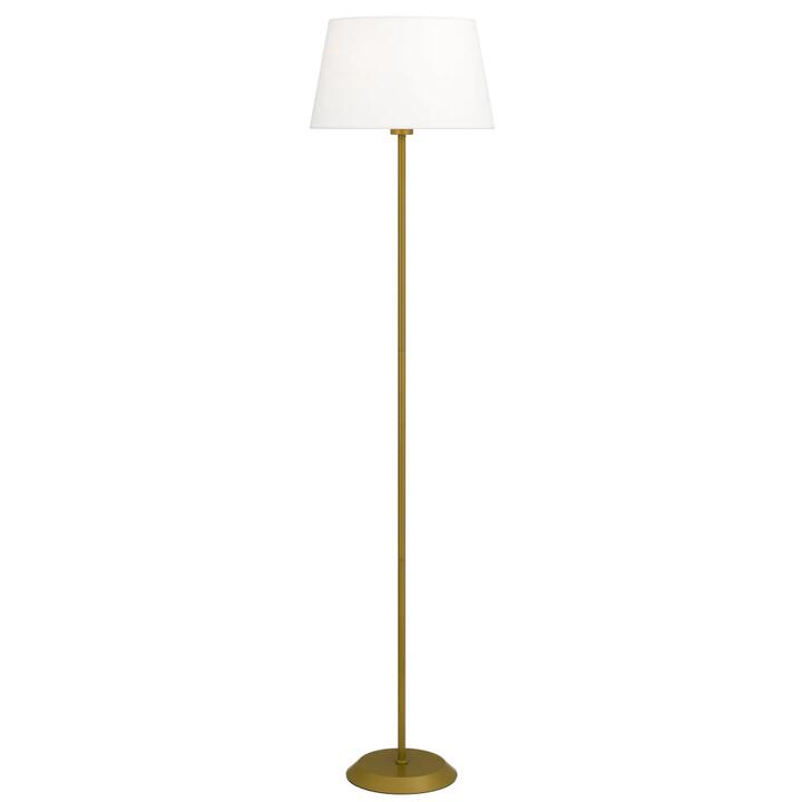 Jaxon Contemporary Standing Floor Lamp Light Metal Fabric Gold Ivory