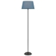 Jaxon Contemporary Standing Floor Lamp Light Metal Fabric Black Blue