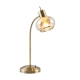 Marbell Contemporary Table Desk Lamp Light Metal Glass Antique Brass Amber Gloss