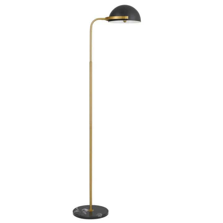 Pollard Modern Standing Floor Lamp Light Marble Metal Black Antique Gold