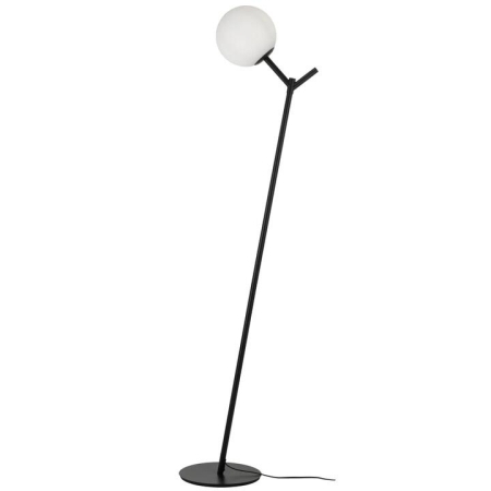 Ohh Modern Standing Floor Lamp Light Glass Metal Black Opal Matt