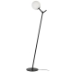 Ohh Modern Standing Floor Lamp Light Glass Metal Black Opal Matt