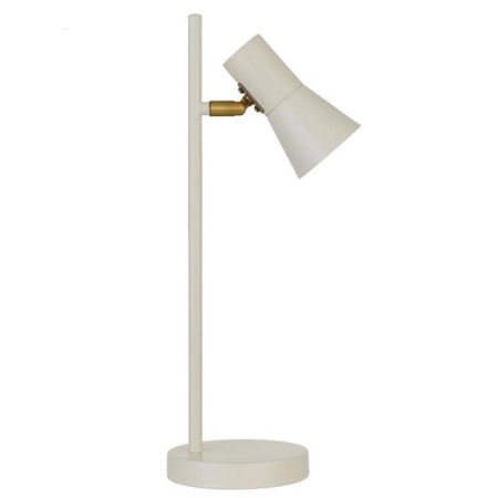 Verik Modern Table Desk Lamp Light Metal Beige Satin