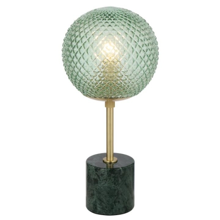 Elwick Modern Table Desk Lamp Light Marble Metal Glass Black Marble Antique Gold Green Gloss