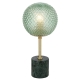 Elwick Modern Table Desk Lamp Light Marble Metal Glass Black Marble Antique Gold Green Gloss