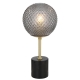 Elwick Modern Table Desk Lamp Light Marble Metal Glass Black Marble Smoke Antique Gold Gloss