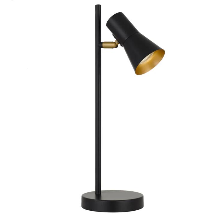 Verik Modern Table Desk Lamp Light Metal Black Satin