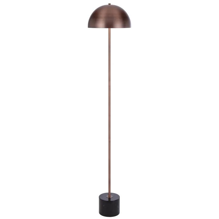 Domez Modern Standing Floor Lamp Light Foot Switch Metal Marble Black Marble Bronze