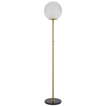 Oliana Contemporary Standing Floor Lamp Light Metal Marble Glass Antique Gold Black Marble Alabastro
