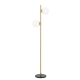 Figaro Modern Standing Floor Lamp Light Marble Metal Glass Antique Gold Black Marble Opal Matt Gloss