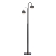 Oneta Modern Standing Floor Lamp Light Metal Acrylic Black Marble Clear Black