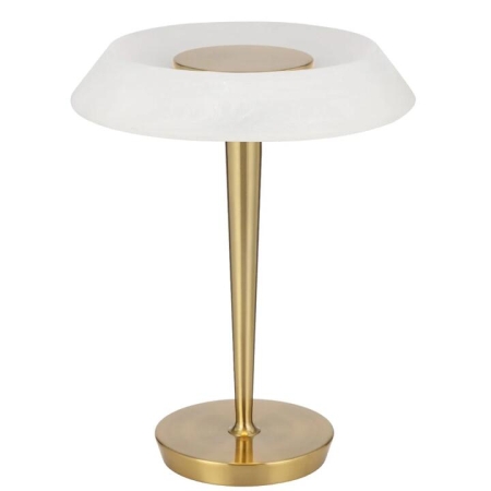 Teatro Modern Table Desk Lamp Light Metal Polycarbonate Antique Gold Alabastro Polished