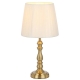 Vida Vintage Table Desk Lamp Light Metal Fabric Antique Gold Ivory Polished