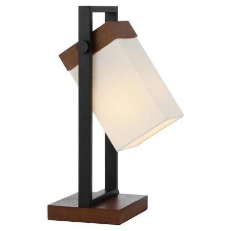 Osada Contemporary Table Desk Lamp Light Wood Metal Fabric Black Walnut Ivory Wood Tones Matte