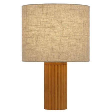 Jacona Contemporary Table Desk Lamp Light Wood Fabric Pine Cream Wood Tones