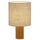 Inwood Contemporary Table Desk Lamp Light Wood Fabric Pine Cream Wood Tones
