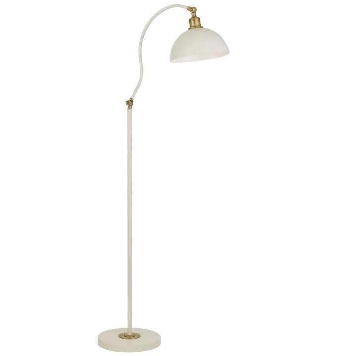 Brevik Modern Standing Floor Lamp Light Metal Beige Satin