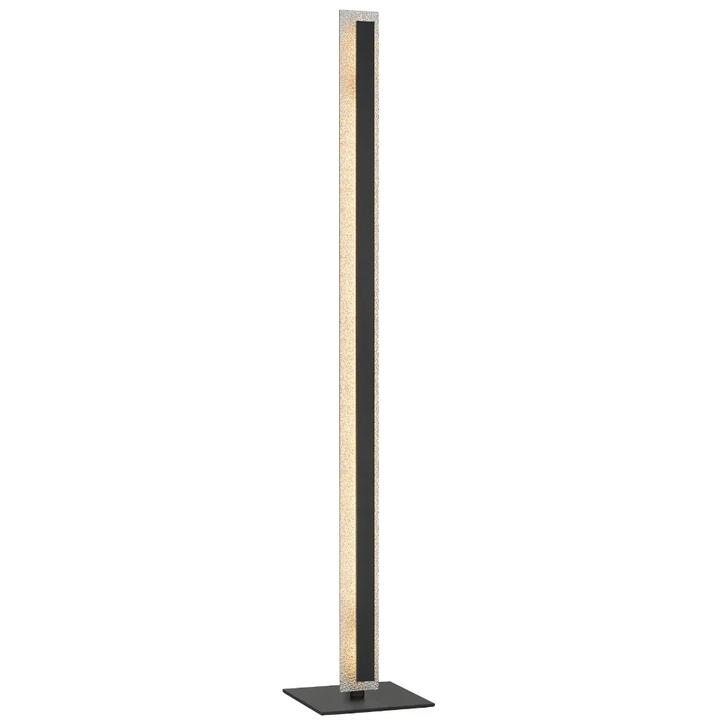 Serano Contemporary Standing Floor Lamp Light Aluminium Acrylic Silver Black