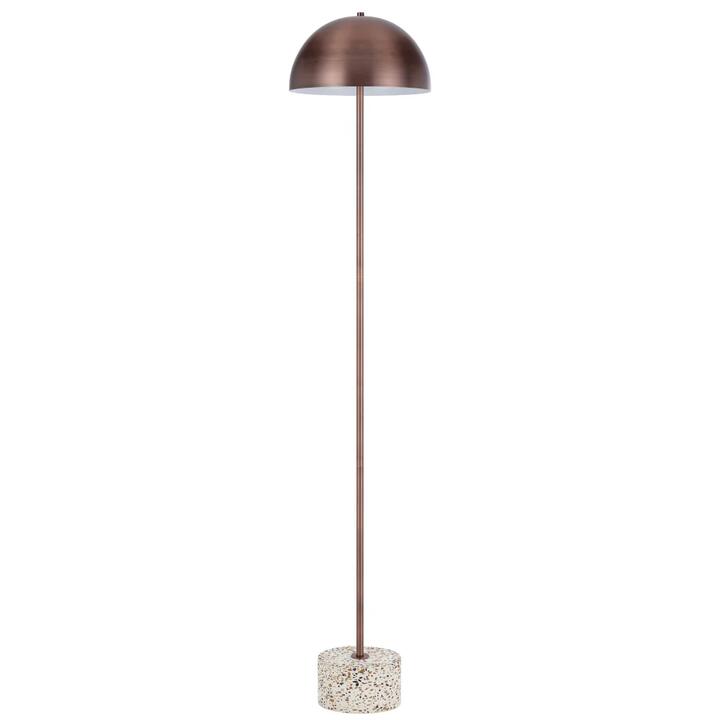 Domez Modern Standing Floor Lamp Light Foot Switch Metal Terrazzo Bronze White Terrazzo