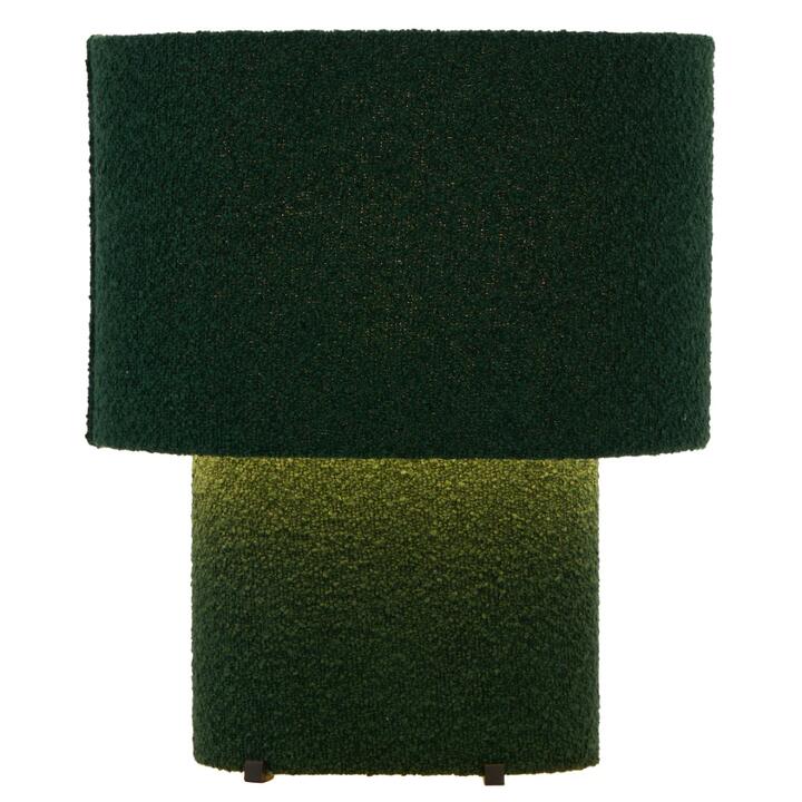 Verso Contemporary Table Desk Lamp Light Boucle Metal Plastic Green Textured