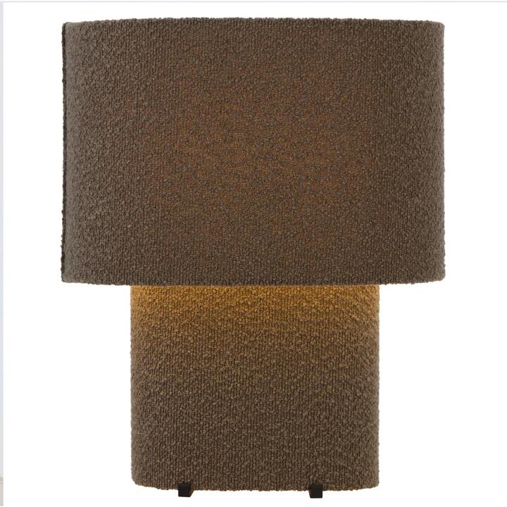 Verso Contemporary Table Desk Lamp Light Boucle Metal Plastic Coffee Textured