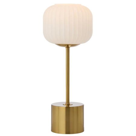 Liam Modern Table Desk Lamp Light Metal Glass Antique Gold Gloss