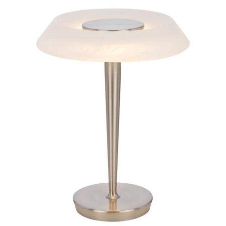 Teatro Modern Table Desk Lamp Light Metal Polycarbonate Nickel Alabastro Polished
