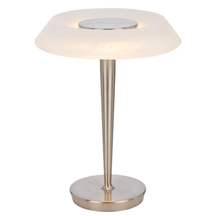 Teatro Modern Table Desk Lamp Light Metal Polycarbonate Nickel Alabastro Polished