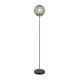 Elwick Modern Standing Floor Lamp Light Foot Switch Marble Glass Metal Green Gloss
