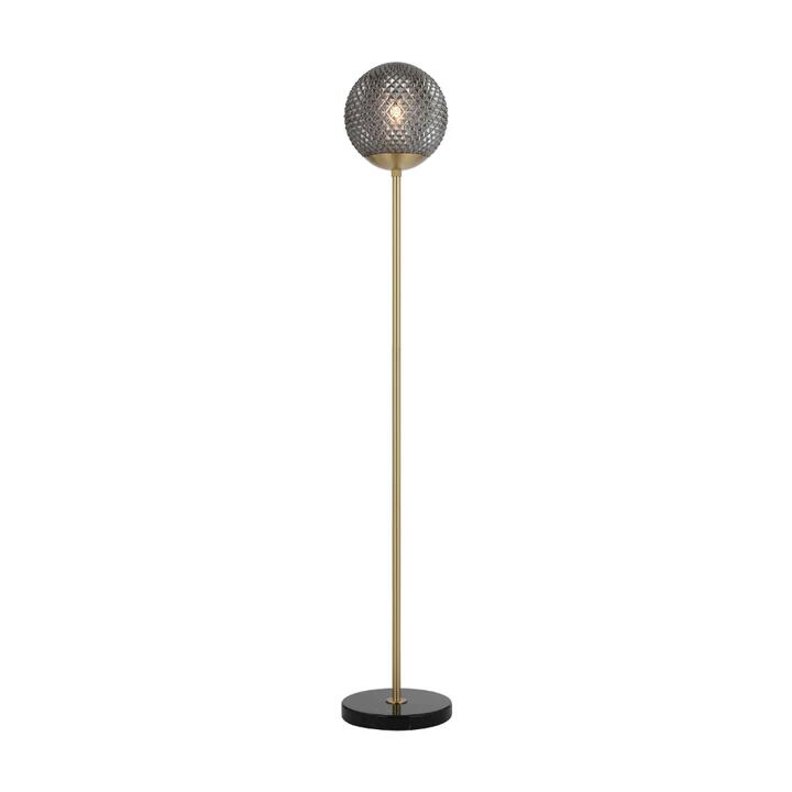 Elwick Modern Standing Floor Lamp Light Foot Switch Marble Glass Metal Smoke Gloss