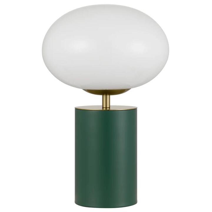 Notal Contemporary Table Desk Lamp Light Metal Glass Green Satin