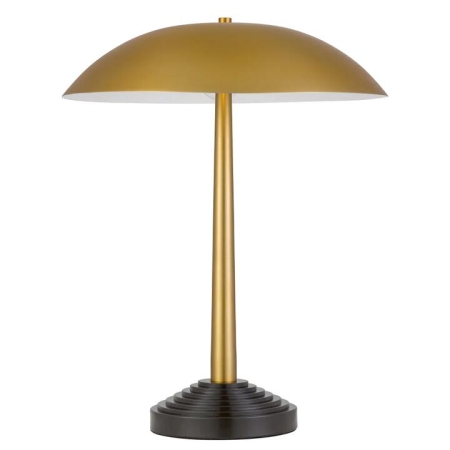 Corvus Industrial Table Desk Lamp Light Metal Antique Brass Dark Coffee Satin