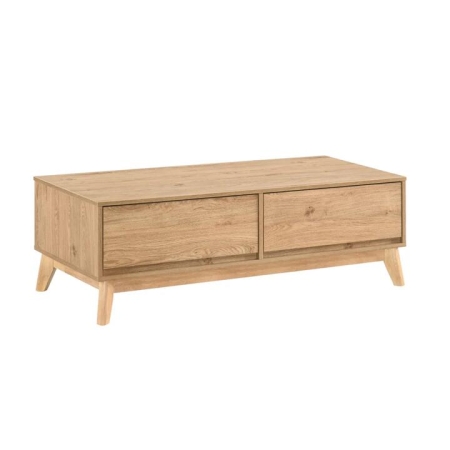 Design Square Scandinavian Coffee Table - 2 Drawers