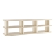 Design Square Azaria Lowline TV Stand Entertainment Unit 180cm 6-Shelves Slat Oak