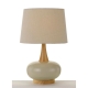 Earl Contemporary Table Desk Lamp Light Fabric Ceramic Oak Cream